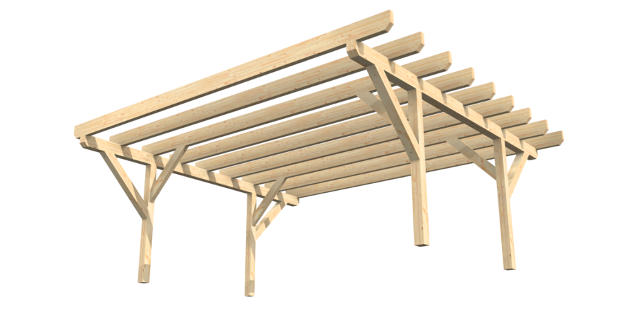 Doppel-Flachdach für Carport von MAX Holzbau