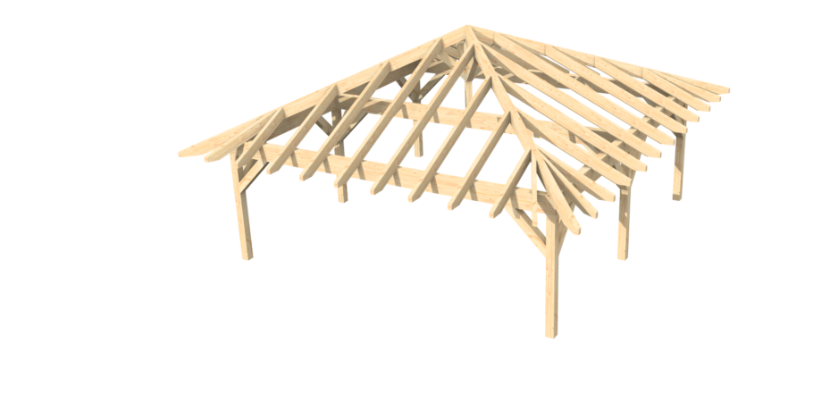 Walmdach exemplarische Darstellung MAX Holzbau